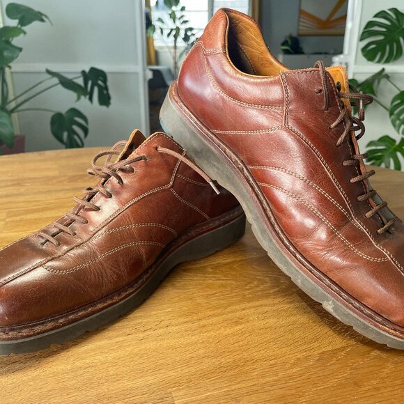 Mephisto Goodyear Welt Brown Leather Oxfords - Men's US 9.5 (EU 9) - Picture 1 of 10